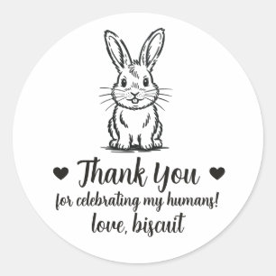 Autocollants de mariage personnalisés pour lapin