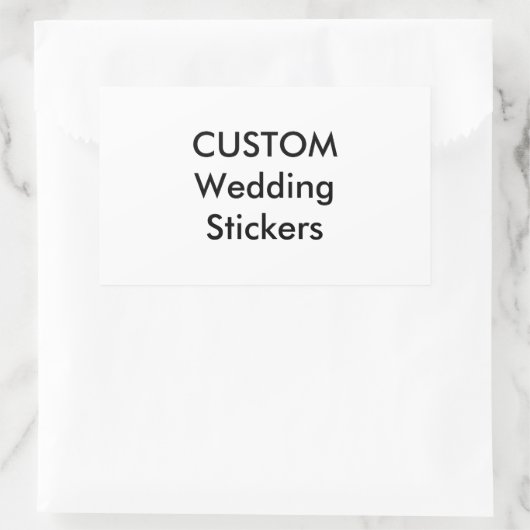 Autocollants de mariage personnalisés RECTANGLE GL (Sac)