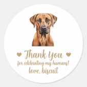 Autocollants de Mariage pour Chien Rhodesian Ridge (Devant)