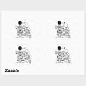 Autocollants de mariage pour motocyclette personna (Feuille)