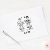 Autocollants de mariage pour motocyclette personna (Enveloppe)