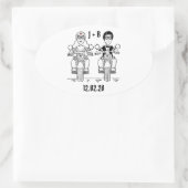 Autocollants de mariage pour motocyclette personna (Sac)