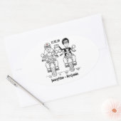 Autocollants de mariage pour motocyclette personna (Enveloppe)