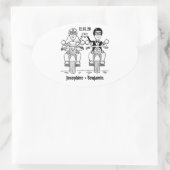Autocollants de mariage pour motocyclette personna (Sac)