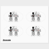 Autocollants de mariage pour motocyclette personna (Feuille)