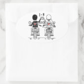 Autocollants de mariage pour motocyclette personna (Sac)