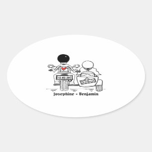 Autocollants de mariage pour motocyclette personna