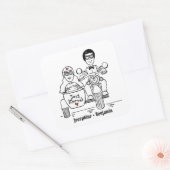 Autocollants de mariage pour motocyclette personna (Enveloppe)