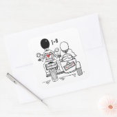 Autocollants de mariage pour motocyclette personna (Enveloppe)