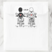 Autocollants de mariage pour motocyclette personna (Sac)