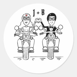 Autocollants de mariage pour motocyclette personna