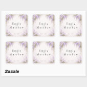 Autocollants de mariage Regency Wisteria Square (Feuille)