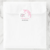 Autocollants de mariage rose et gris (Sac)
