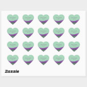 Autocollants de mariage verts et violets de printe (Feuille)
