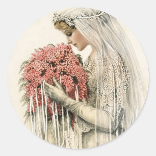 Autocollants de mariage vintage
