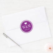 Autocollants de mariage violet foncé (Enveloppe)
