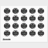 Autocollants de mariage Zebra monogram (Feuille)