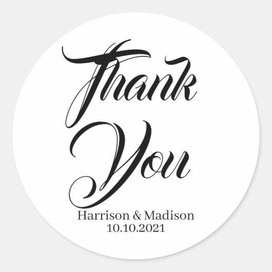 Autocollants de marque cadeau Mariage en texte noi (Devant)