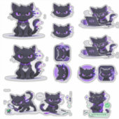 Autocollants de mascotte de chat (Devant)