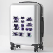 Autocollants de mascotte de chat (Sur valise)