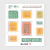 Autocollants de masse latins traditionnel catholiq (Feuille)