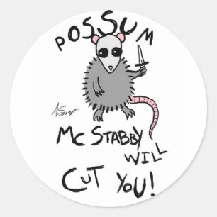 Autocollants de McStabby d'opossum