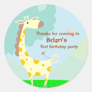 Autocollants de Merci d'anniversaire de enfant :