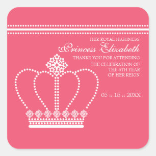 Autocollants de Merci de princesse cadeau