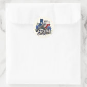 Autocollants de merle texan avec fleurs de bleuets (Sac)
