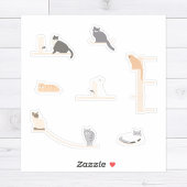 Autocollants de meubles muraux pour chats