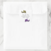 Autocollants de mise en garde Dragon Violet Or (Sac)