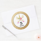 Autocollants de mois de bébé licorne (Enveloppe)