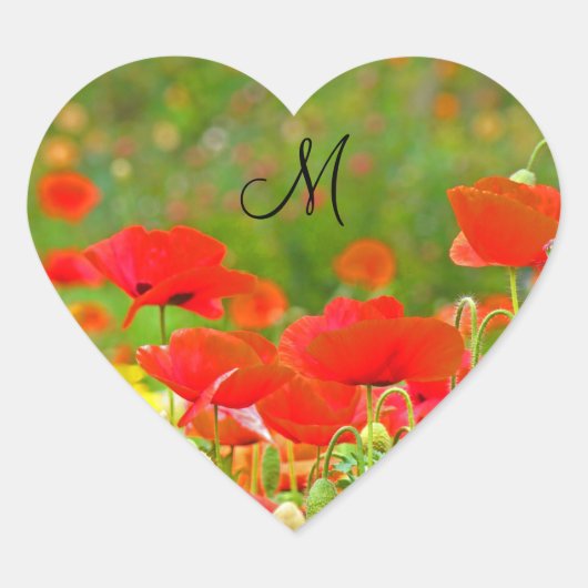 Autocollants de monogramme Cartes Sceaux Fleurs de (Devant)