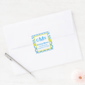 Autocollants de monogramme de point de polka de (Enveloppe)