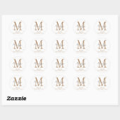 Autocollants de monogramme moderne pour la fête de (Feuille)
