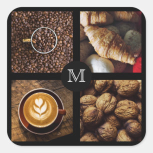 Autocollants de monogramme personnalisés en pied d