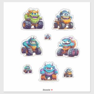 Autocollants de Monster Truck Vibrants