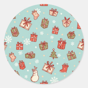 Autocollants de motif de cadeaux de Noël