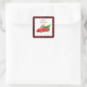 Autocollants de Noël - Camion rouge (Sac)