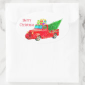 Autocollants de Noël - Camion rouge (Sac)