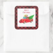 Autocollants de Noël - Camion rouge (Sac)