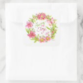 Autocollants de Noël Couronne Florale Aquarelle (Sac)