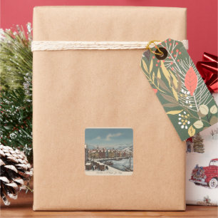 Autocollants de Noël de Bergen, Norvège