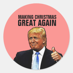 AUTOCOLLANTS DE NOËL DE DONALD TRUMP, ENCORE MEILL