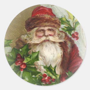 Autocollants de Noël de Père Noël vintage