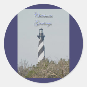 Autocollants de Noël de phare du Cap Hatteras