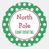 Autocollants de Noël du Pôle Nord Vert (Devant)