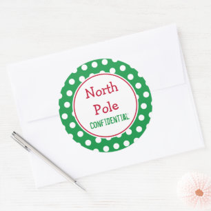 Autocollants de Noël du Pôle Nord Vert