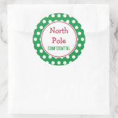 Autocollants de Noël du Pôle Nord Vert (Sac)