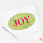 Autocollants de Noël Joie Gras et Beau Ovale (Enveloppe)